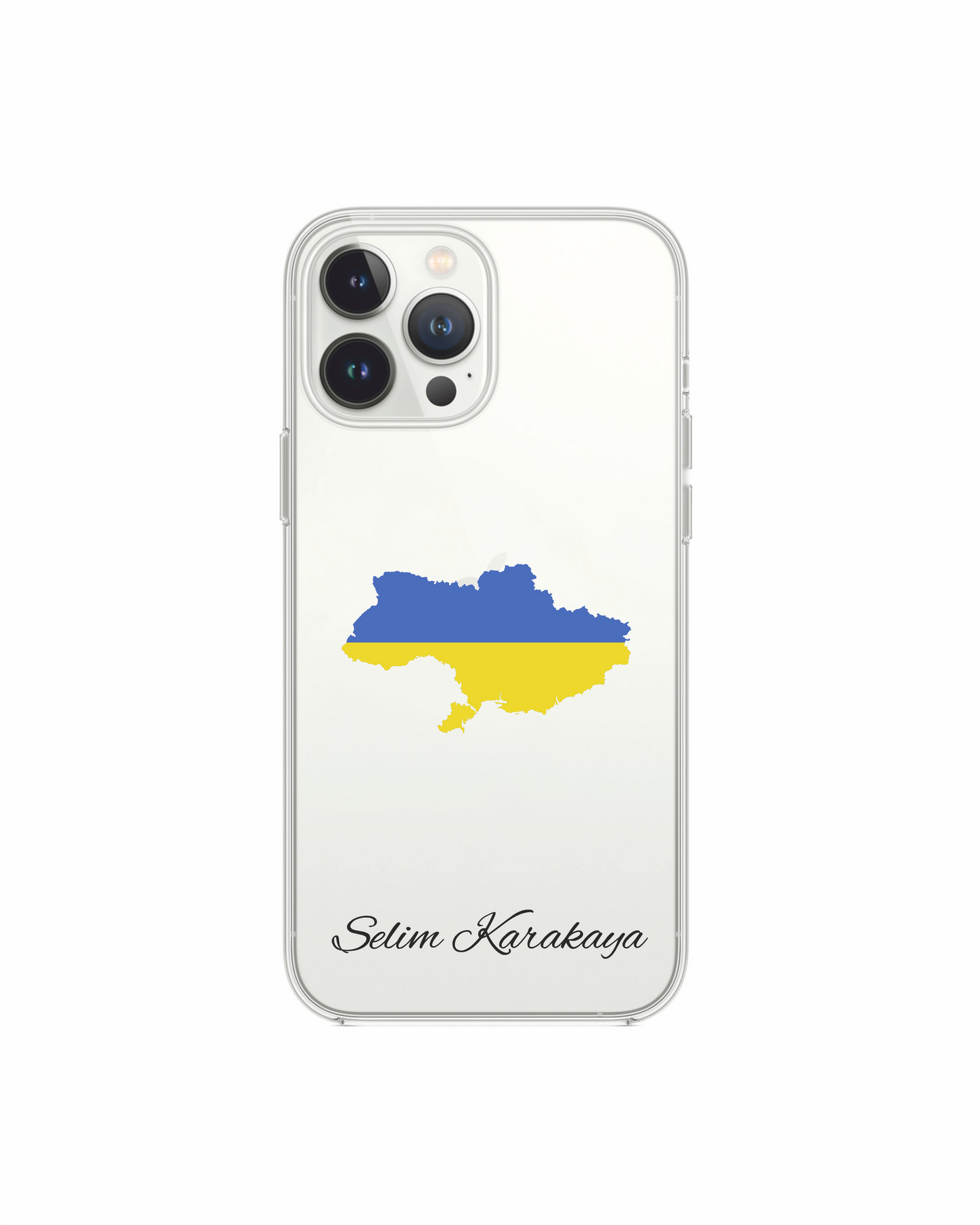 Ukraine Map Handyhülle mit Flagge