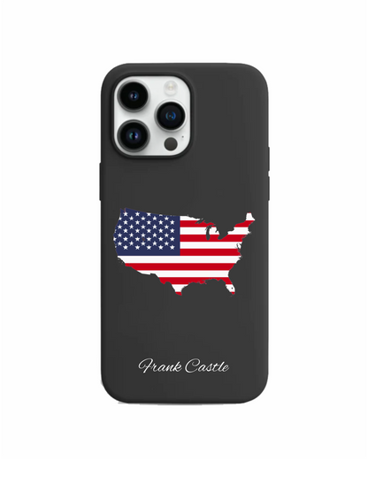 USA Map phone case with flag