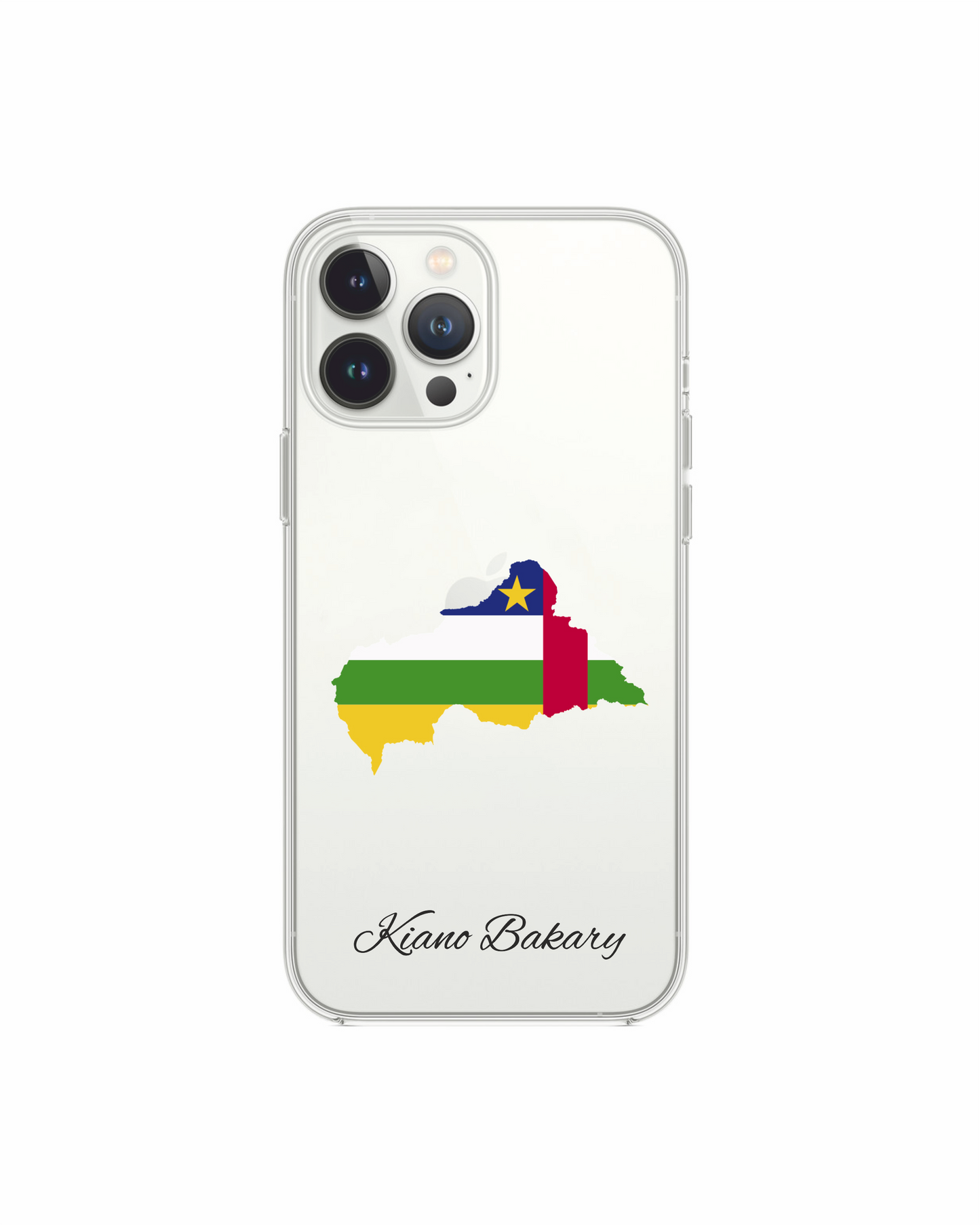 Central Africa Map phone case with flag