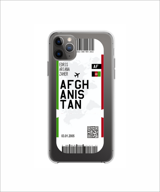 Mobile phone case in ticket design - Afghanistan