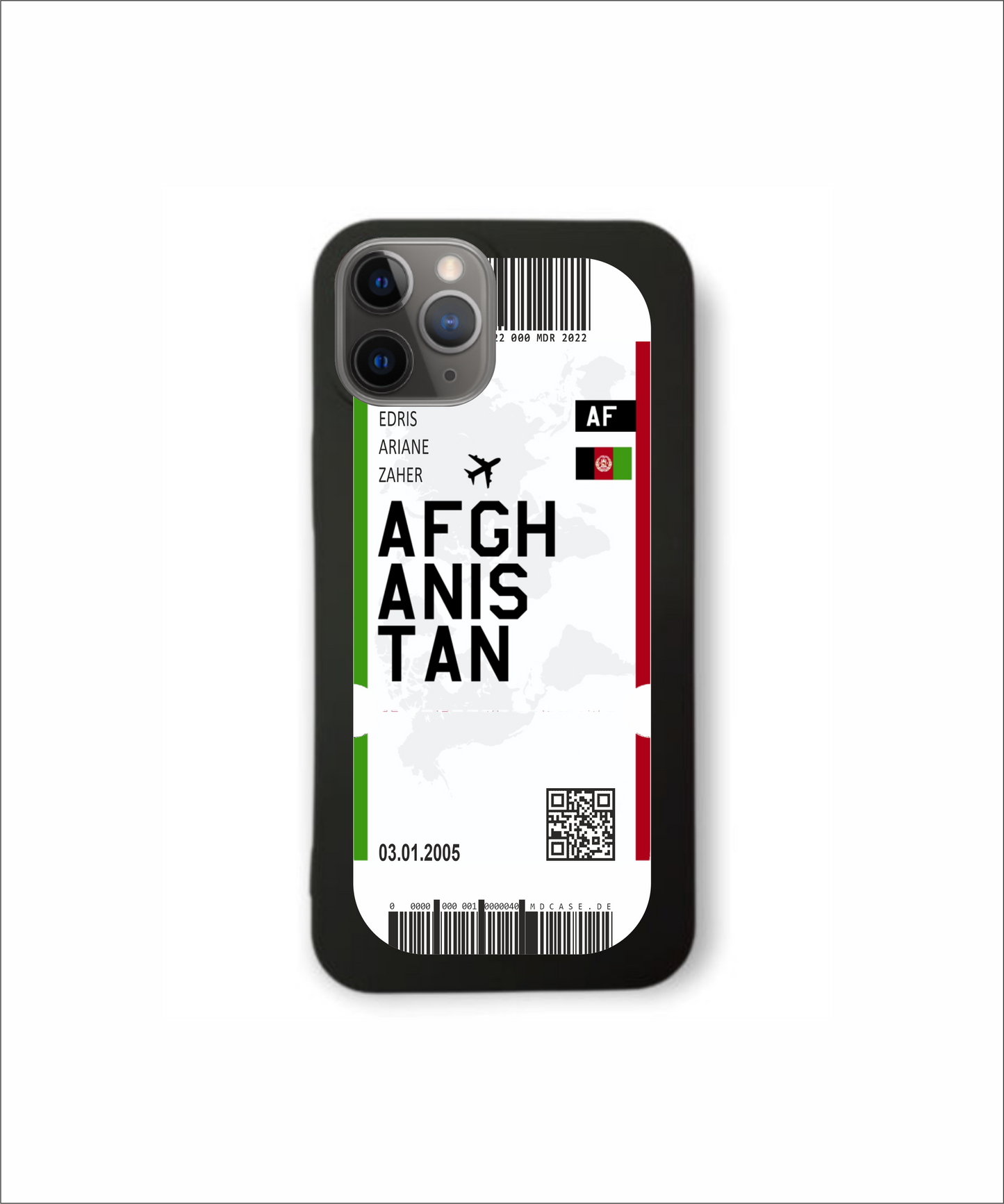 Mobile phone case in ticket design - Afghanistan