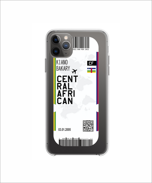 Mobile phone case in ticket design - Central Africa