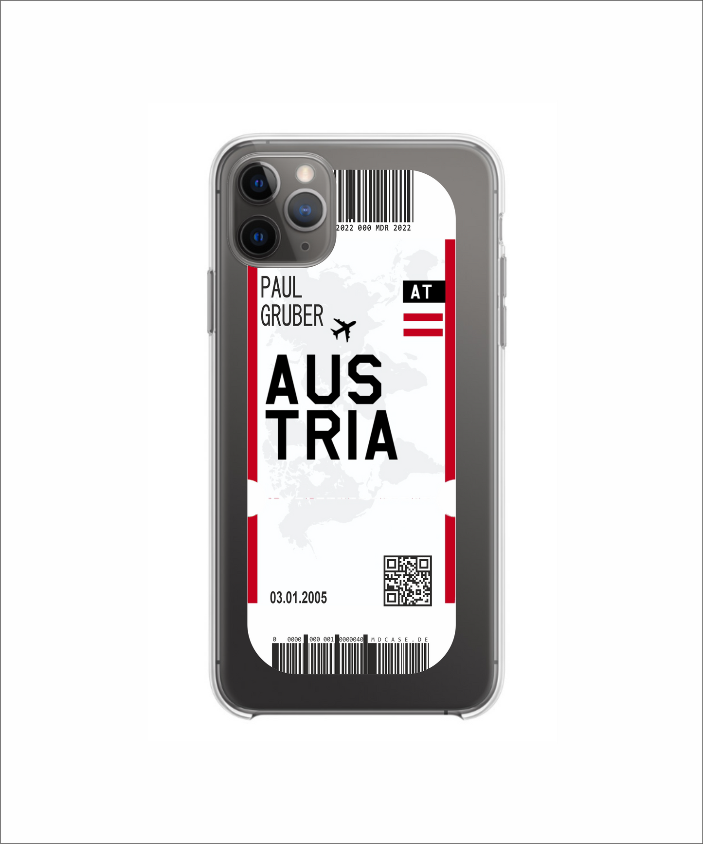 Mobile phone case in ticket design - Austria