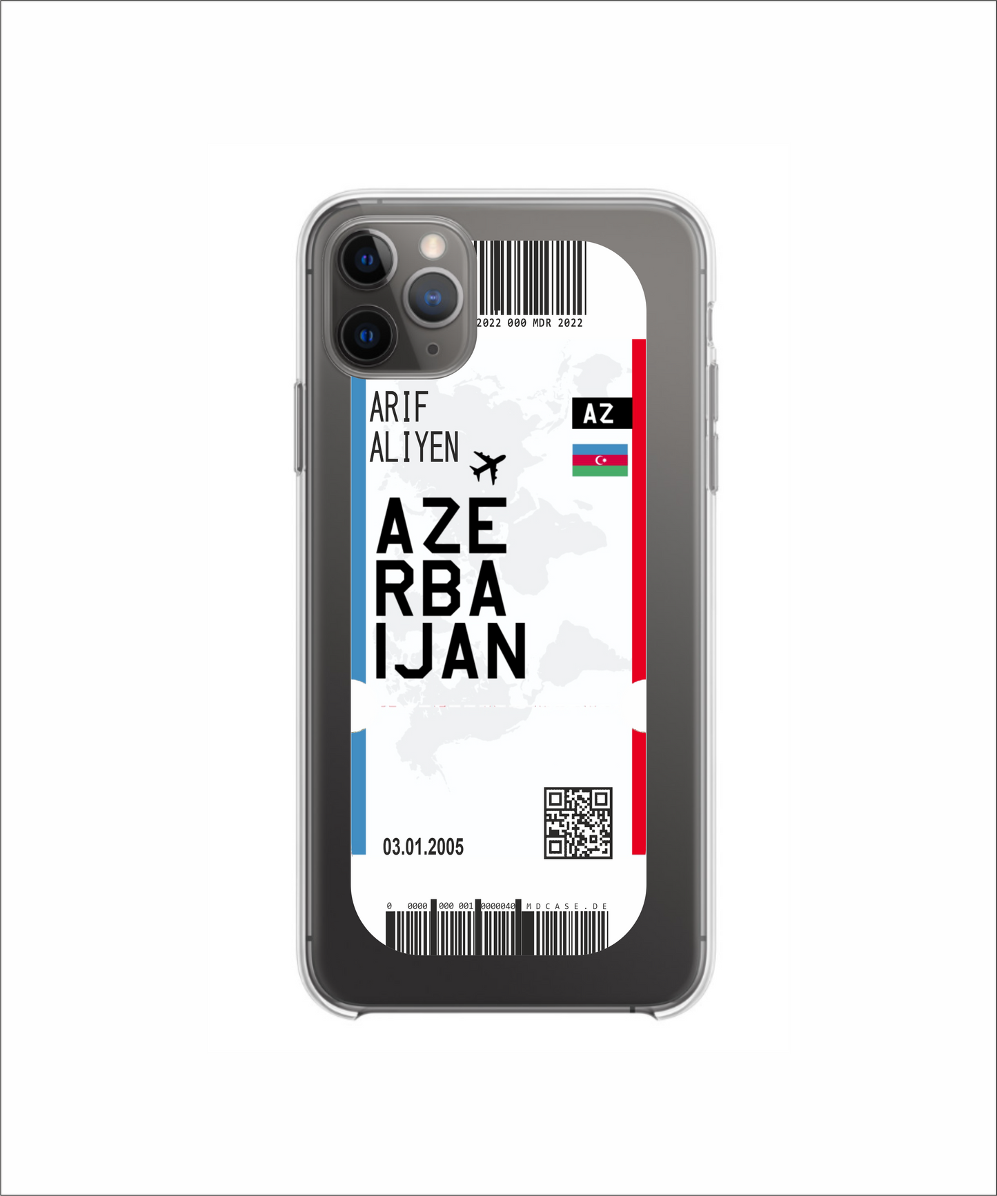 Mobile phone case in ticket design - Azerbaijan