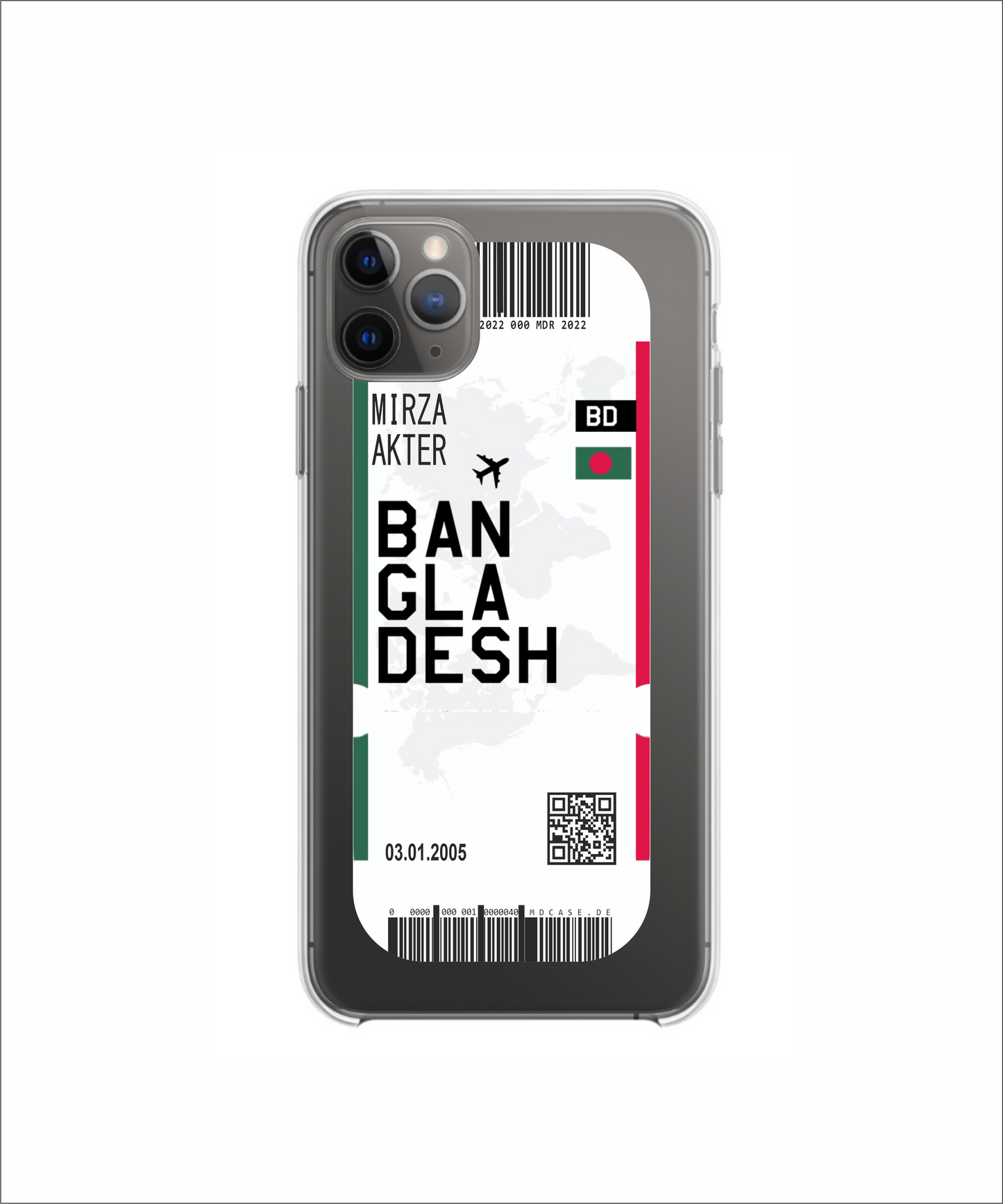 Mobile phone case in ticket design - Bangladesh