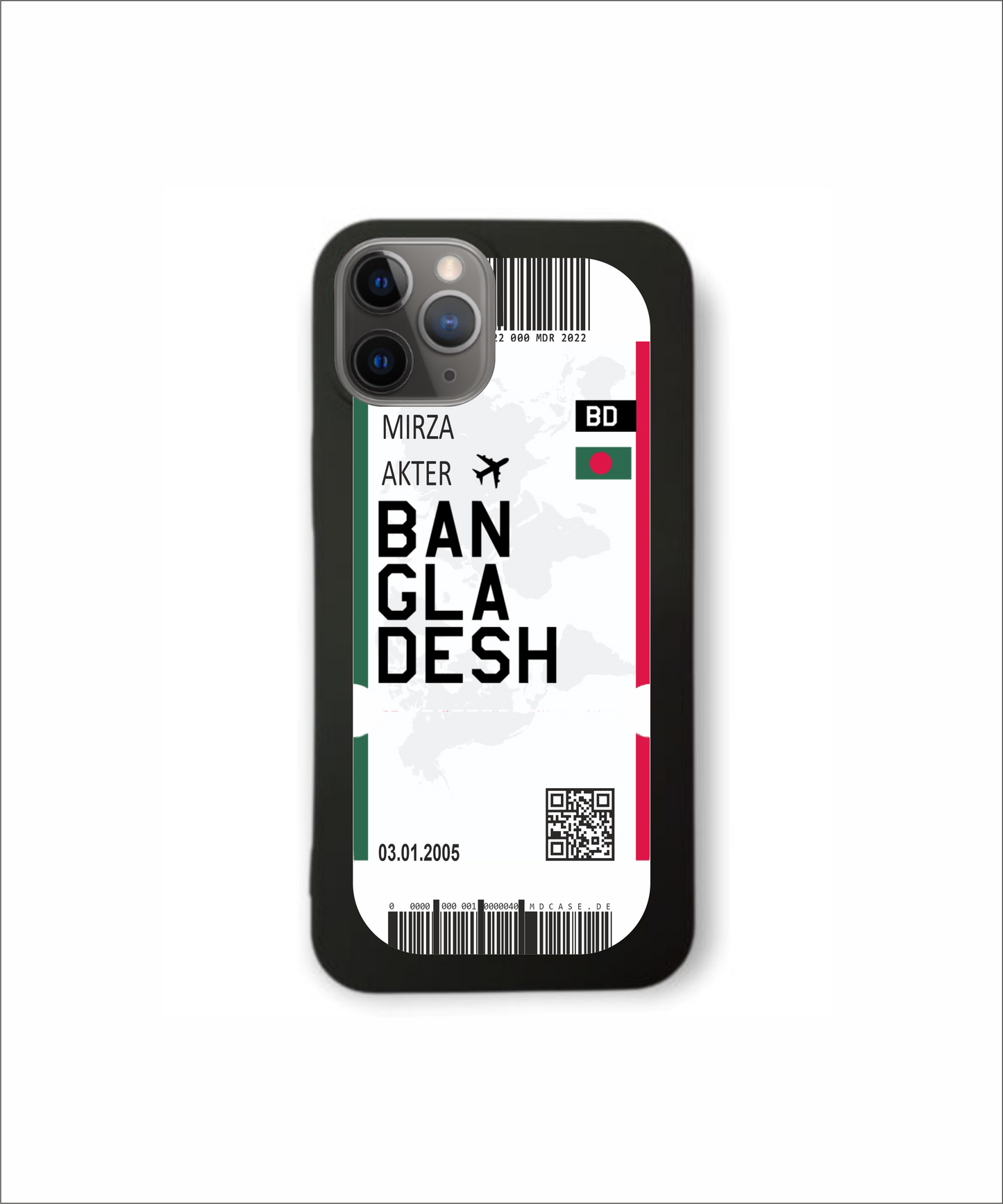 Mobile phone case in ticket design - Bangladesh