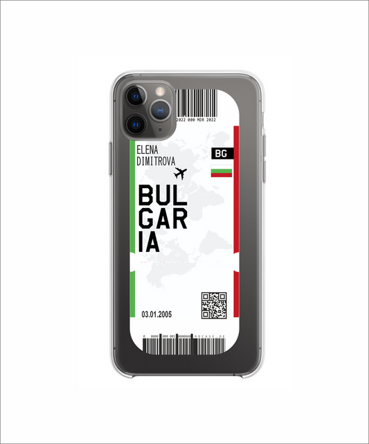 Mobile phone case in ticket design - Bulgaria