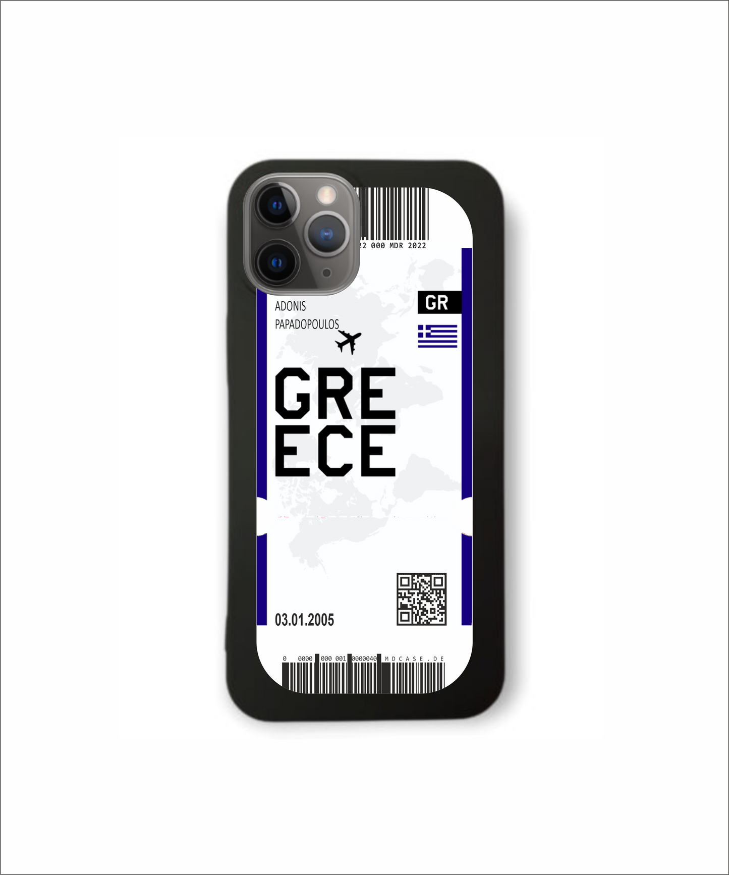 Mobile phone case in ticket design - Greece