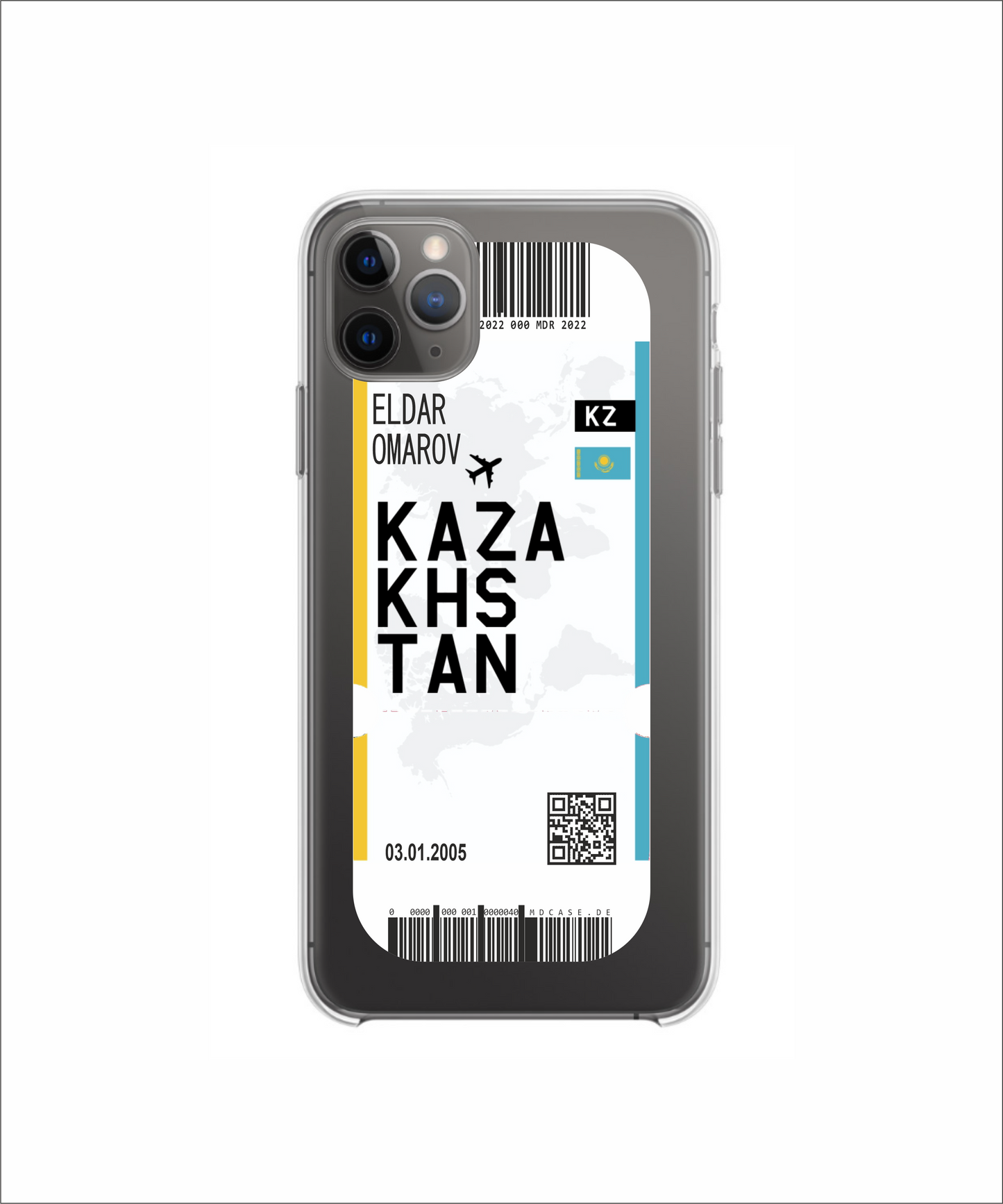 Mobile phone case in ticket design - Kazakhstan