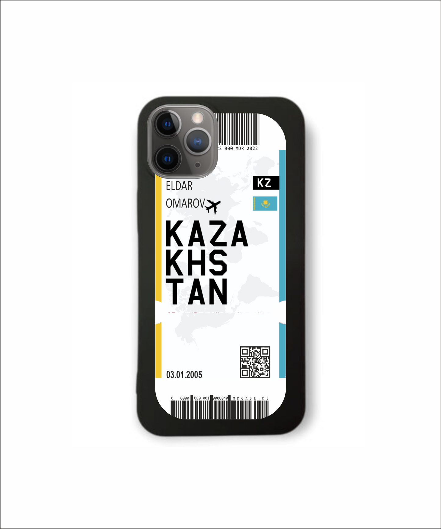 Mobile phone case in ticket design - Kazakhstan