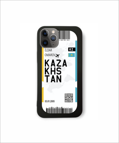 Mobile phone case in ticket design - Kazakhstan