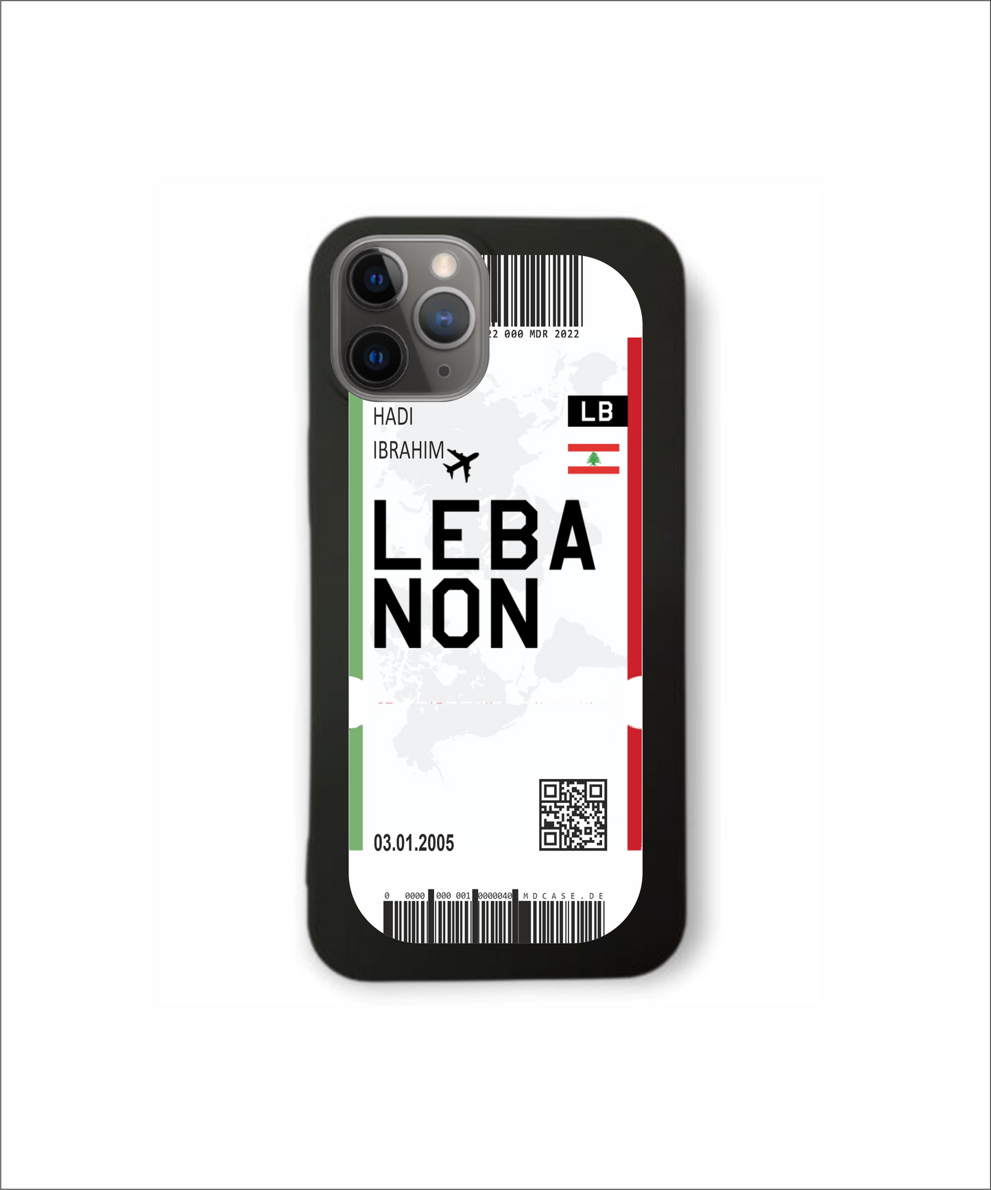 Mobile phone case in ticket design - Lebanon