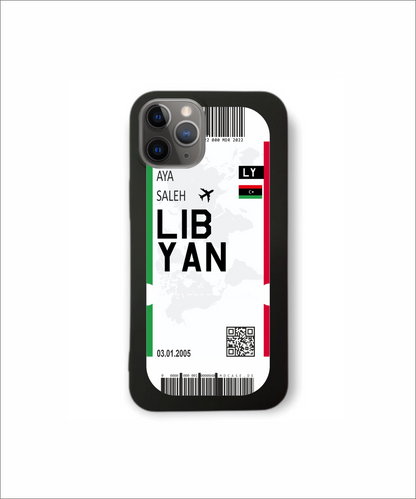 Mobile phone case in ticket design - Libya