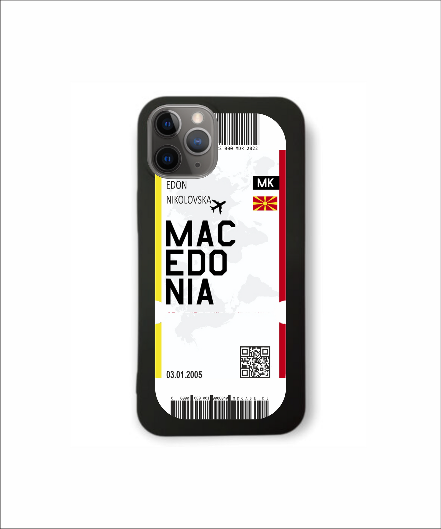 Mobile phone case in ticket design - Macedonia