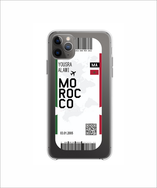 Mobile phone case in ticket design - Morocco