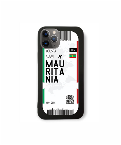 Mobile phone case in ticket design - Mauritania