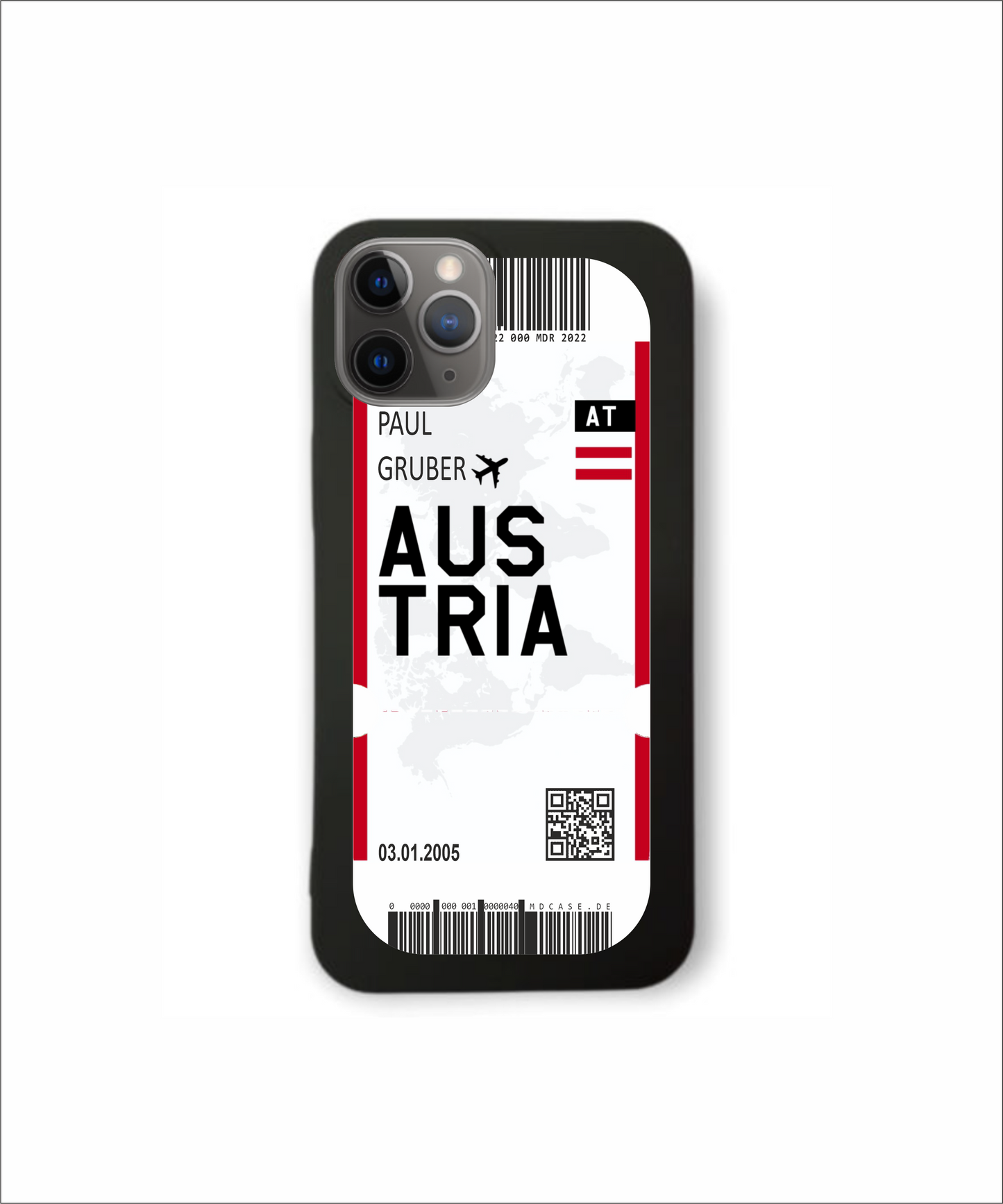 Mobile phone case in ticket design - Austria