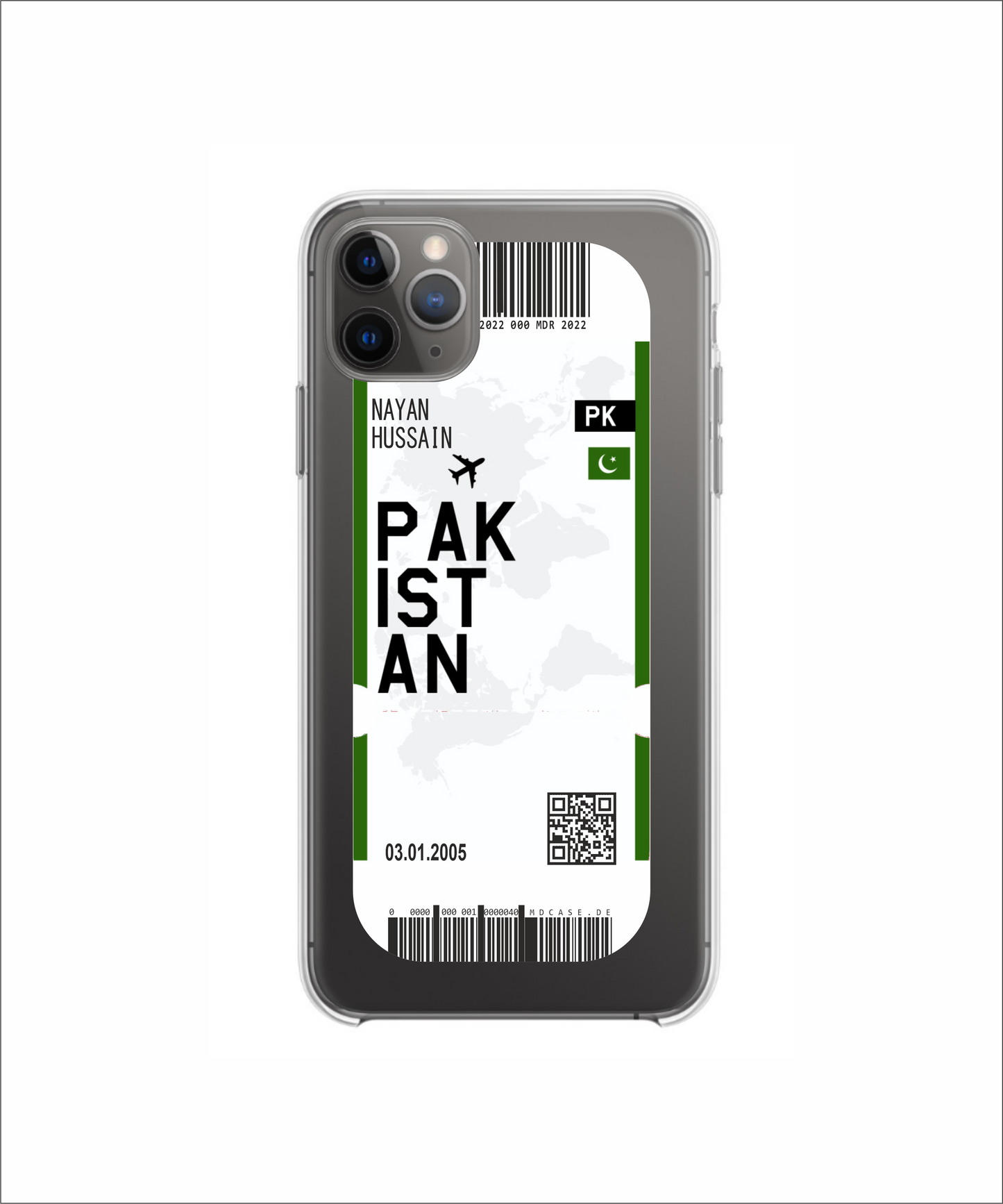 Mobile phone case in ticket design - Pakistan