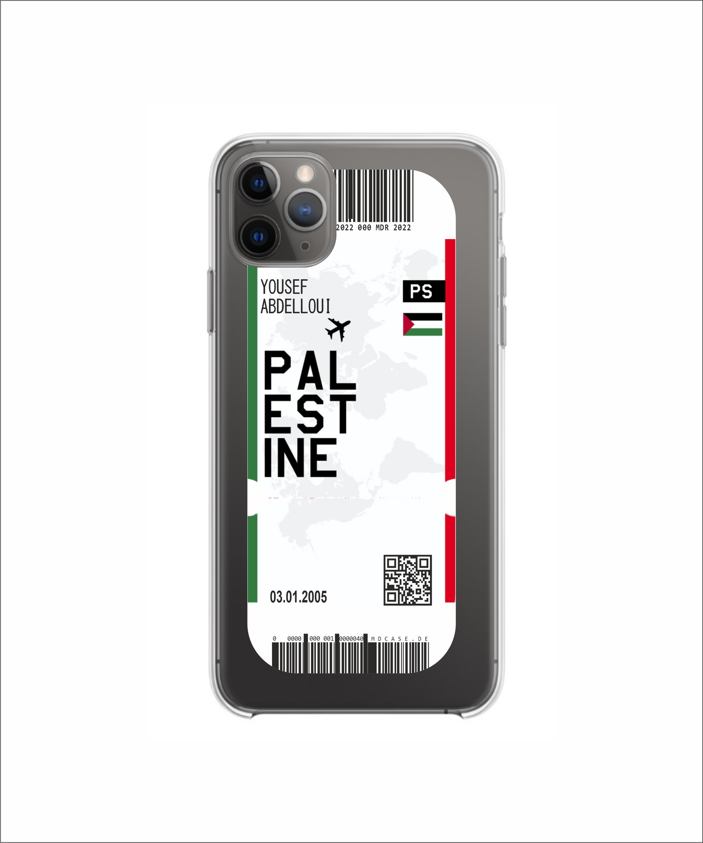 Mobile phone case in ticket design - Palestine