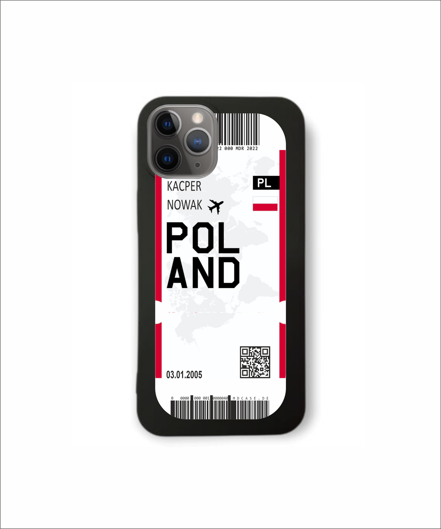 Mobile phone case in ticket design - Poland