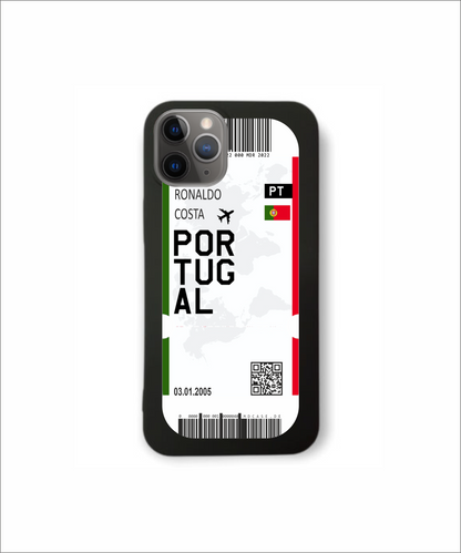 Mobile phone case in ticket design - Portugal