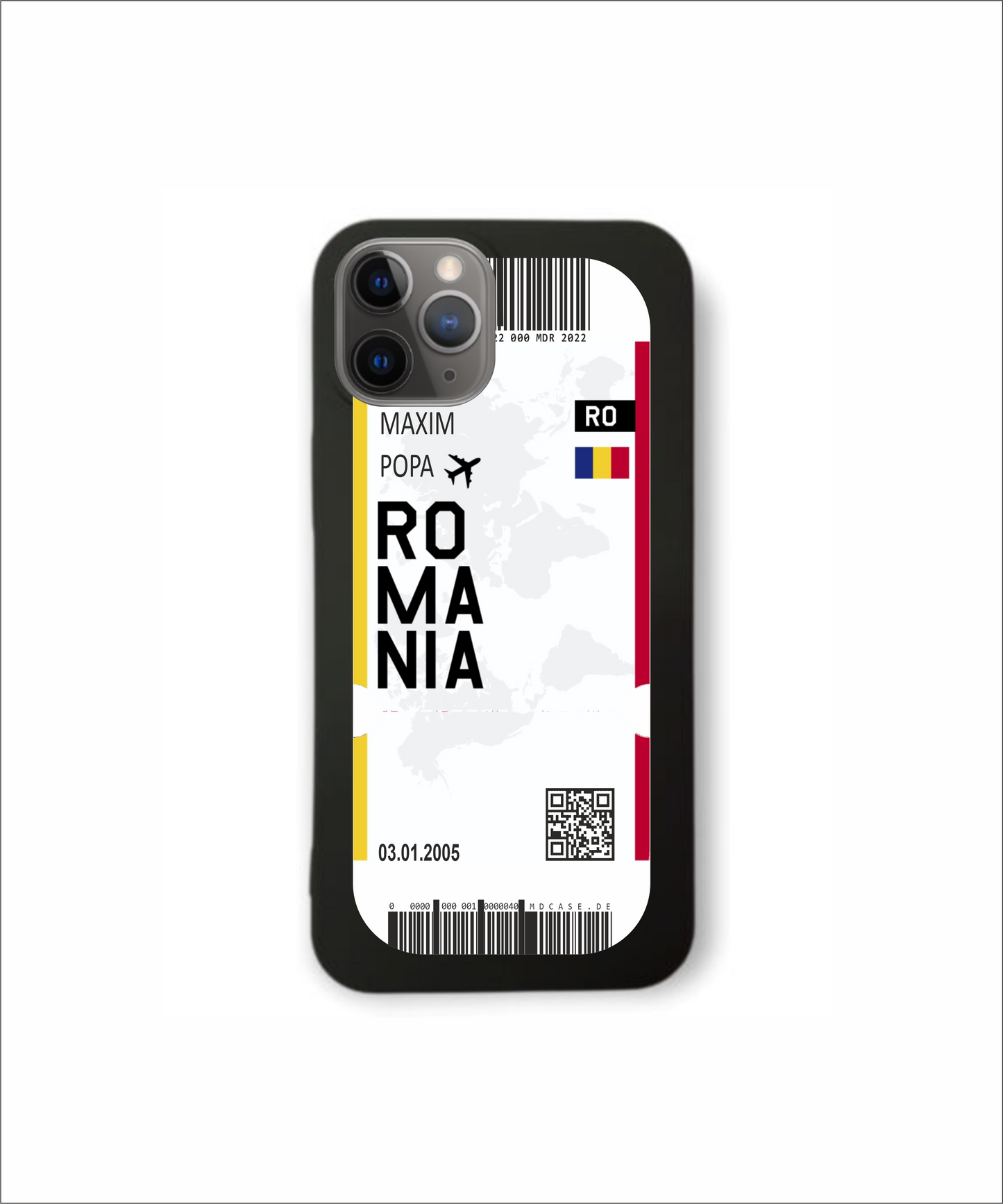 Mobile phone case in ticket design - Romania