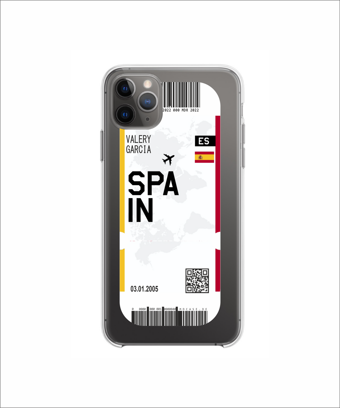 Mobile phone case in ticket design - Spain