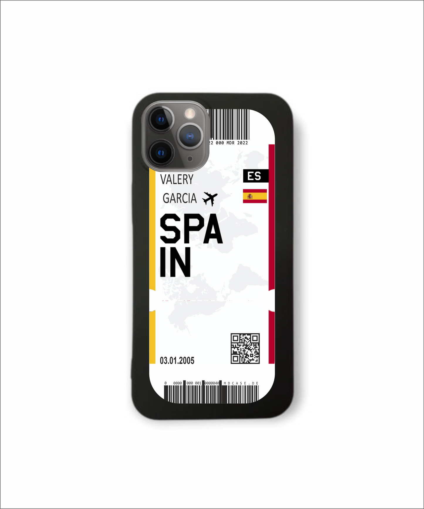 Mobile phone case in ticket design - Spain