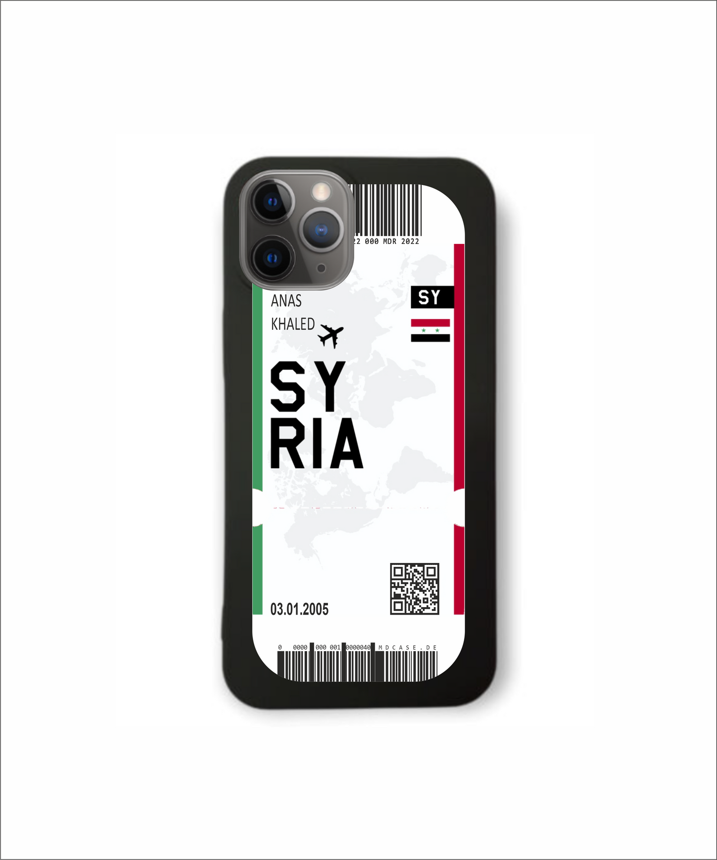 Mobile phone case in ticket design - Syria