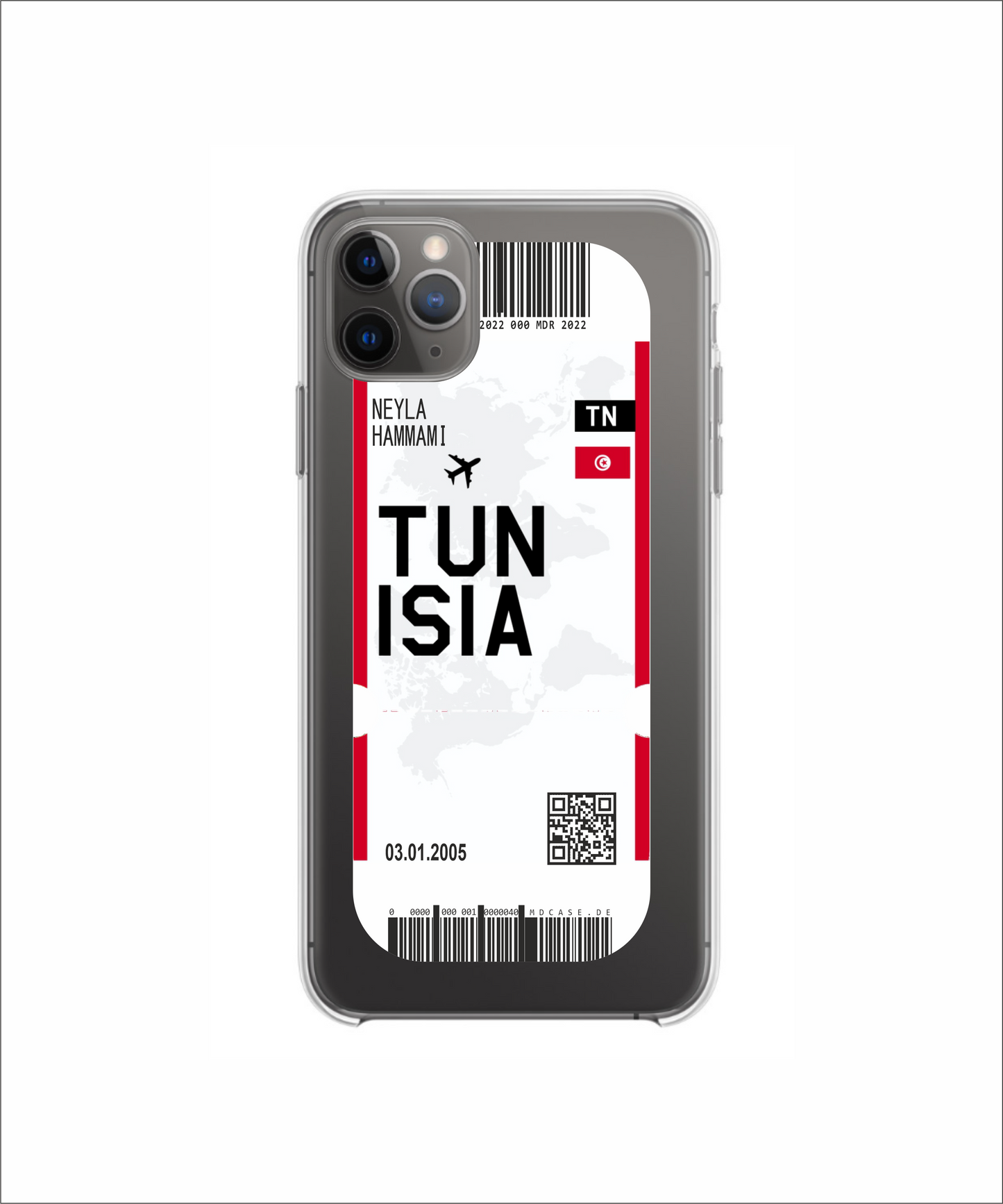 Mobile phone case in ticket design - Tunisia