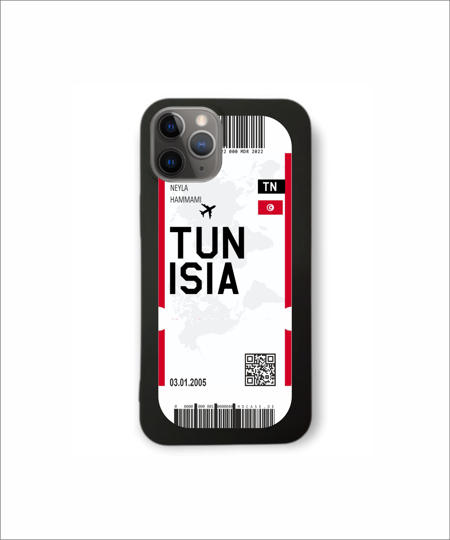 Mobile phone case in ticket design - Tunisia