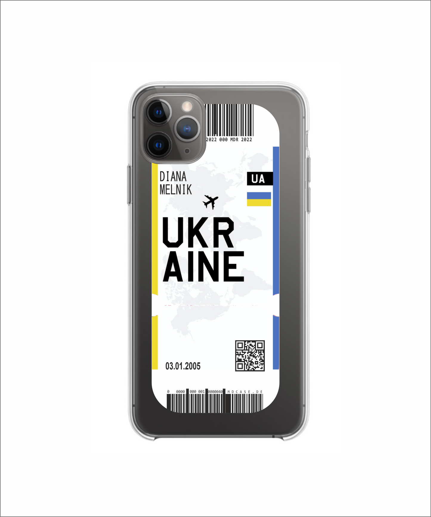 Mobile phone case in ticket design - Ukraine