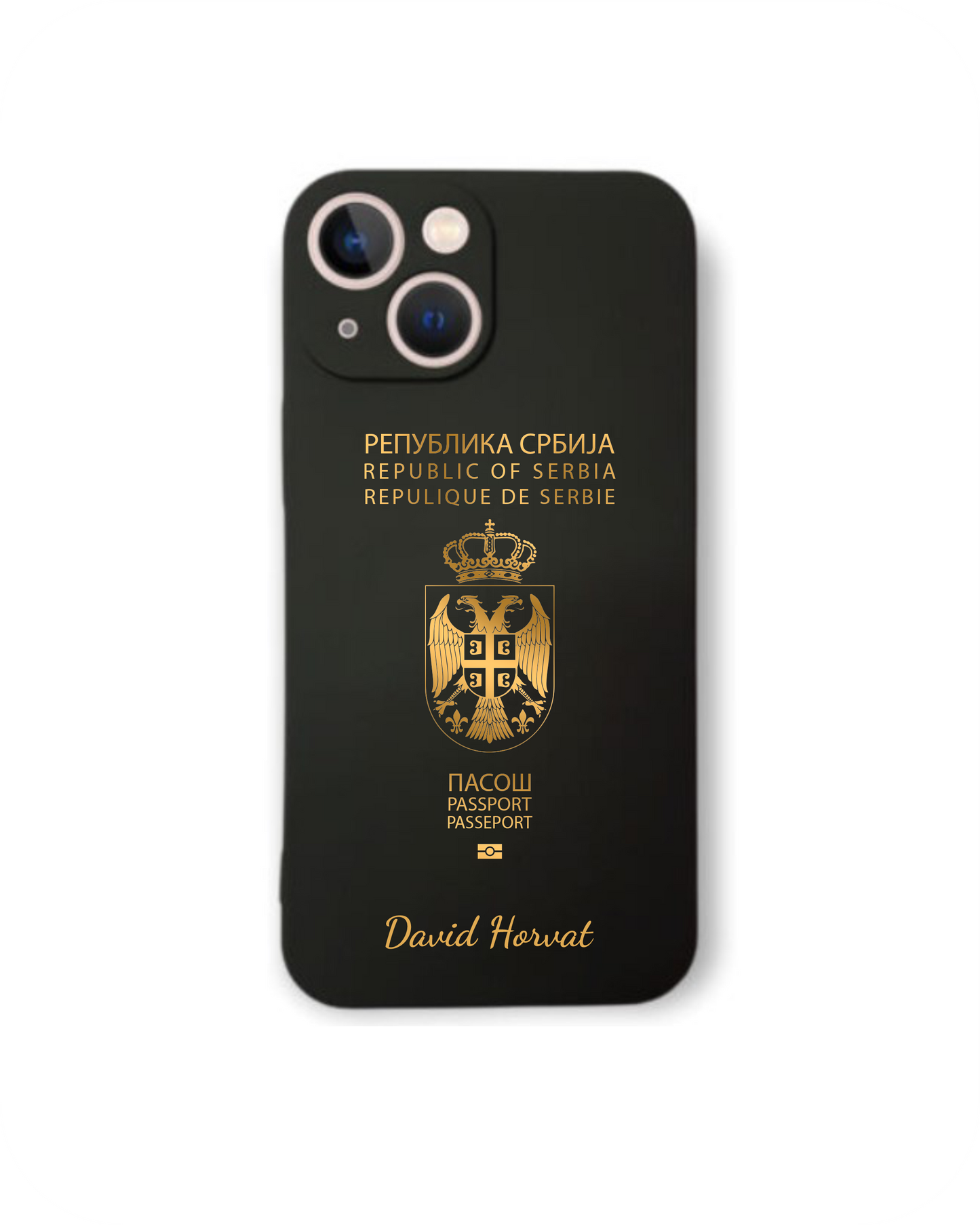 Mobile phone case with passport - Serbia