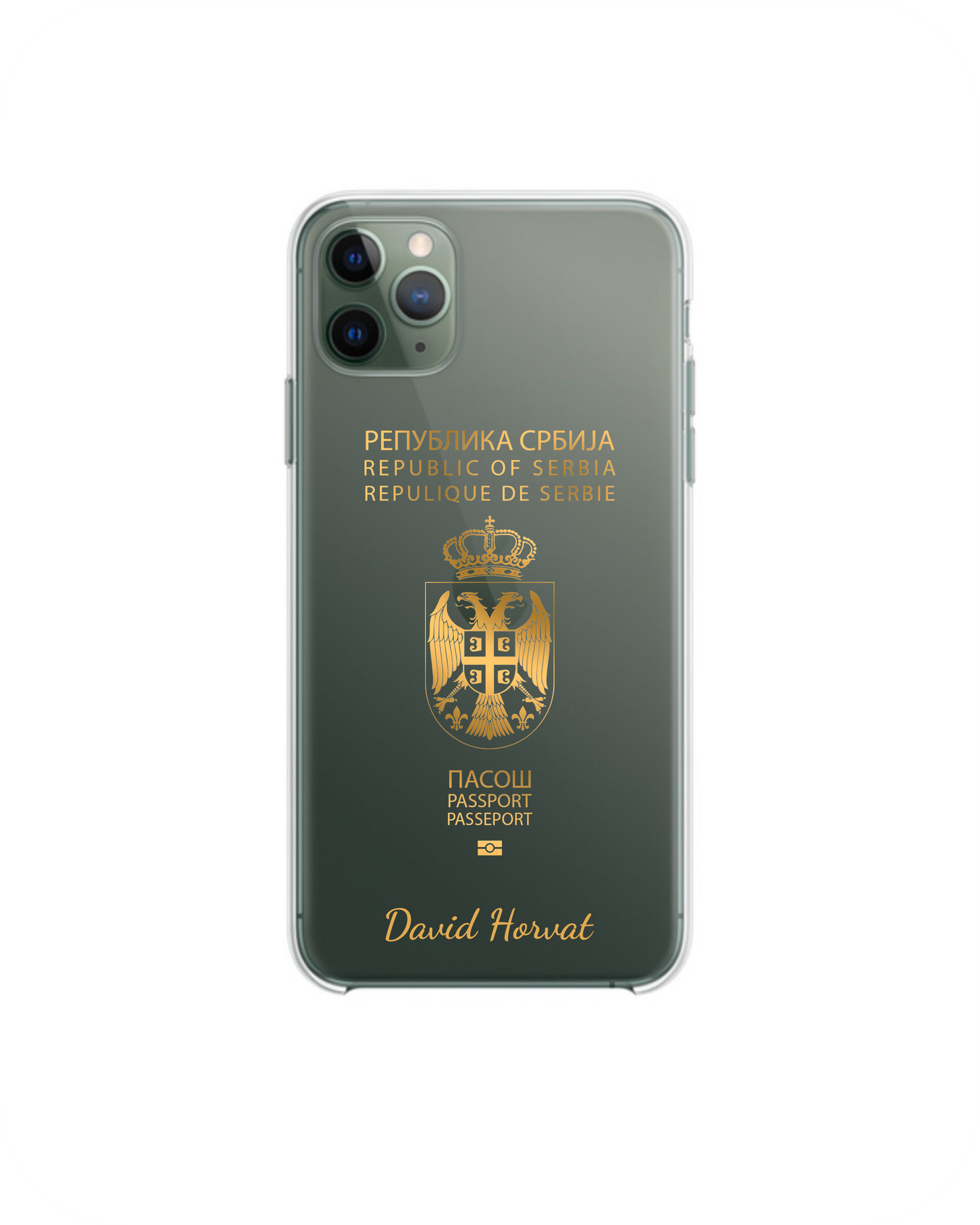 Mobile phone case with passport - Serbia