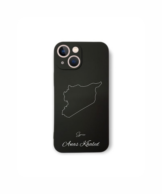 Phone case with map - Syria